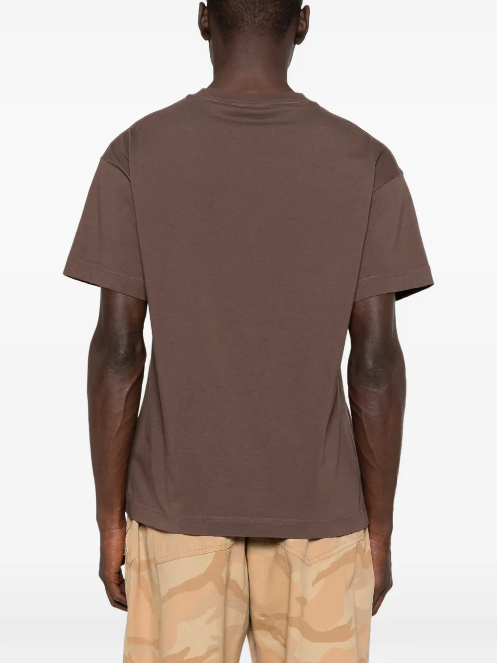 Palm Angels T-shirt met logoprint Bruin