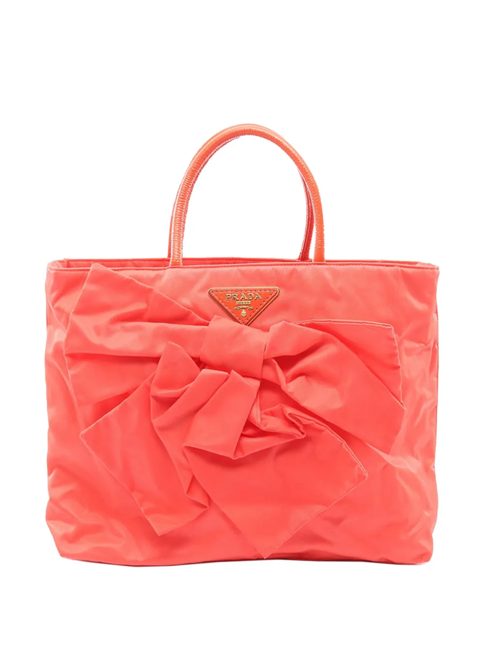 Prada Pre-Owned 2010-2026 Tessuto Fiocco Bow tote bag - Orange