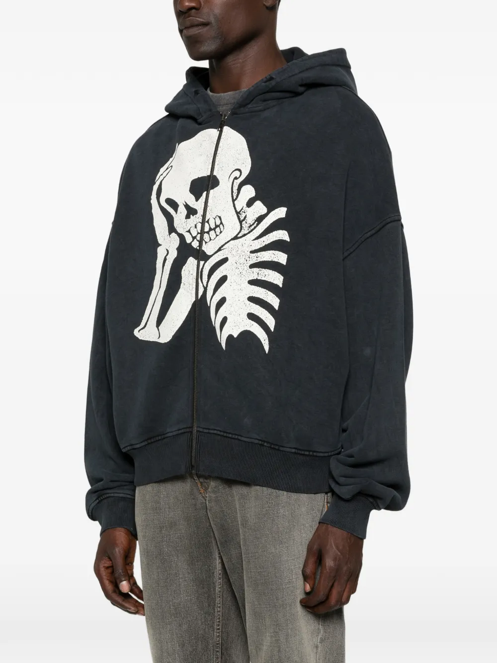 Palm Angels Hoodie met print Zwart