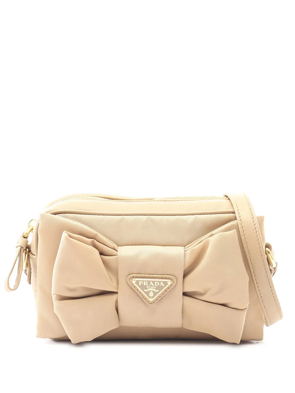 Prada Pre-Owned 2013-2026 Re-Nylon Bow crossbody bag - Toni neutri