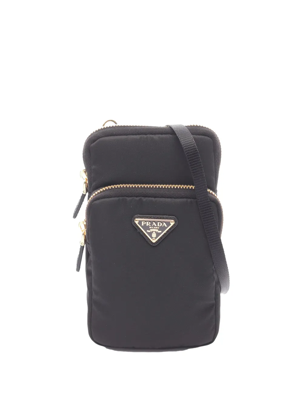 Prada Pre-Owned 2013-2026 Tessuto Double Zip Phone Holder crossbody bag - Nero