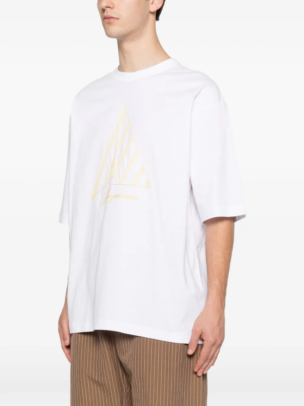 Jacquemus The Voilier T-shirt met borduurwerk en logoprint Bruin