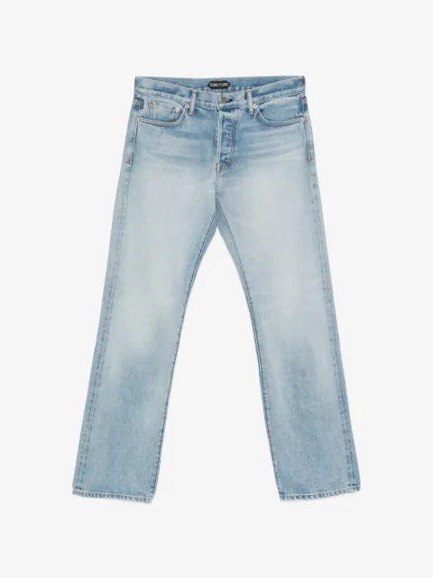 TOM FORD logo-patch jeans