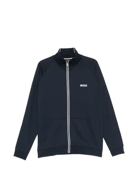 BOSS Authentic zip-up logo-print sweatshirt