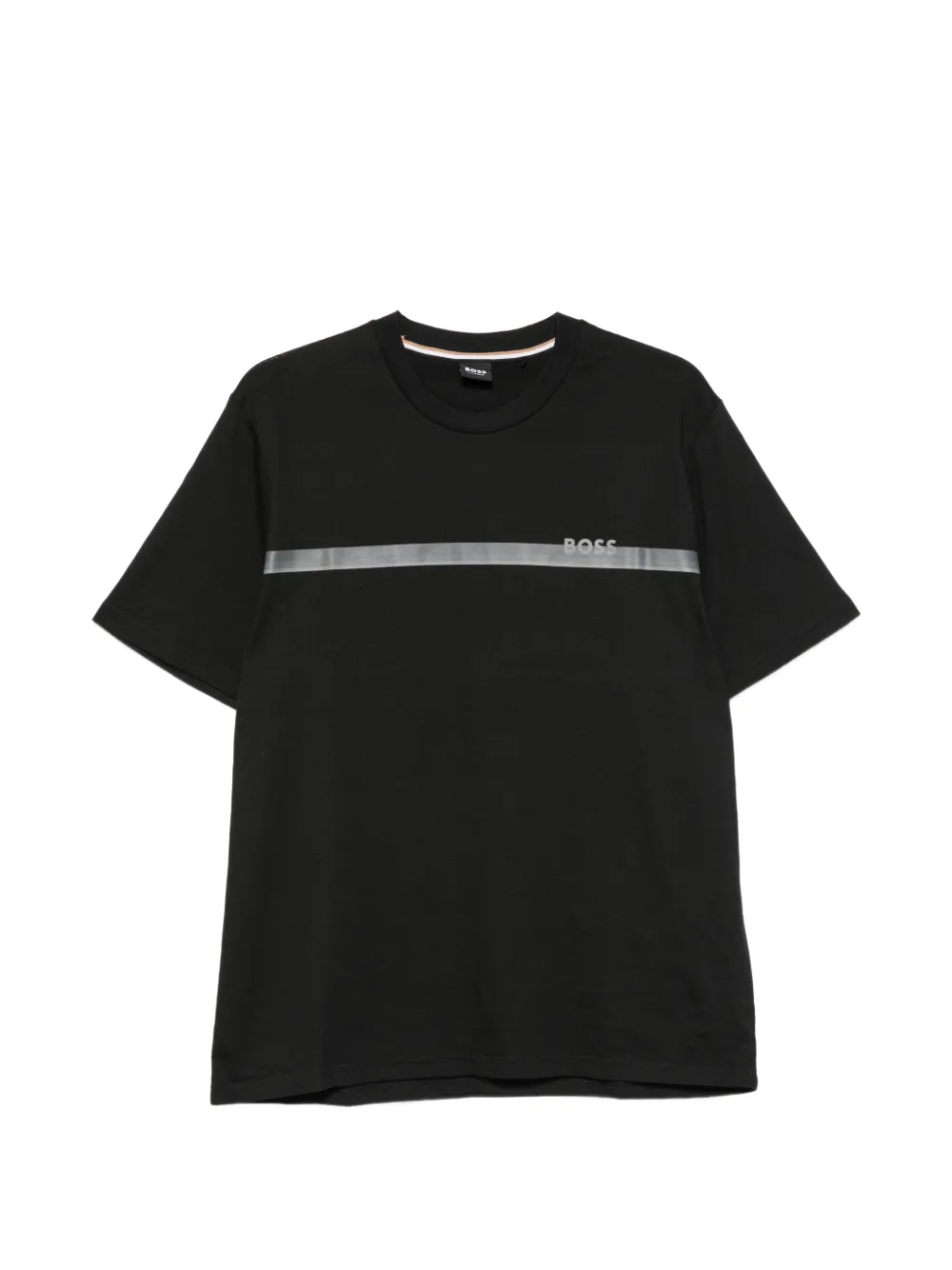 BOSS logo-print striped T-shirt - Nero
