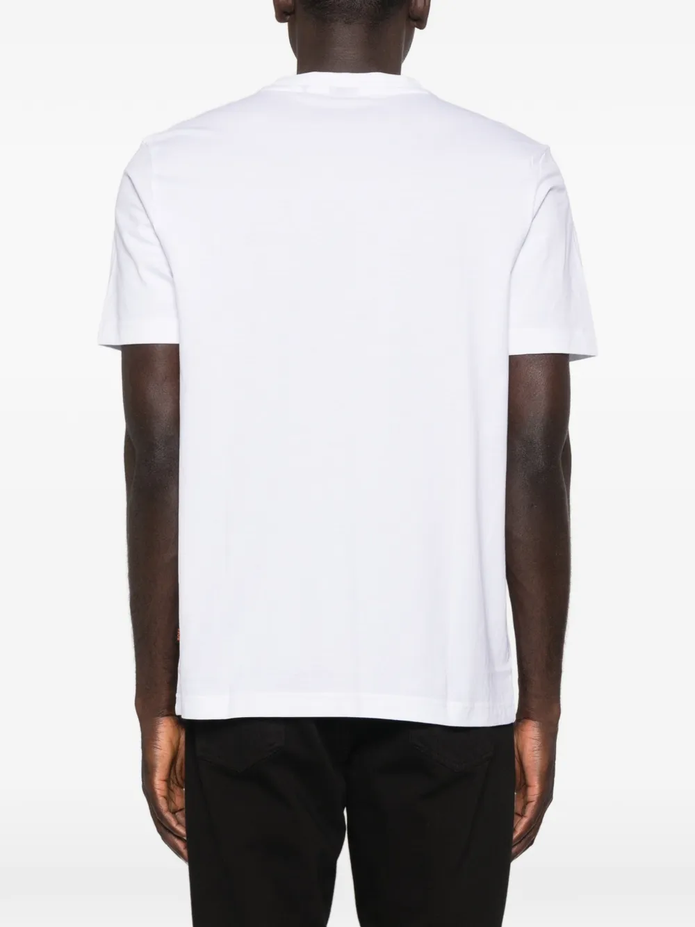 BOSS Katoenen-jersey T-shirt met print Wit