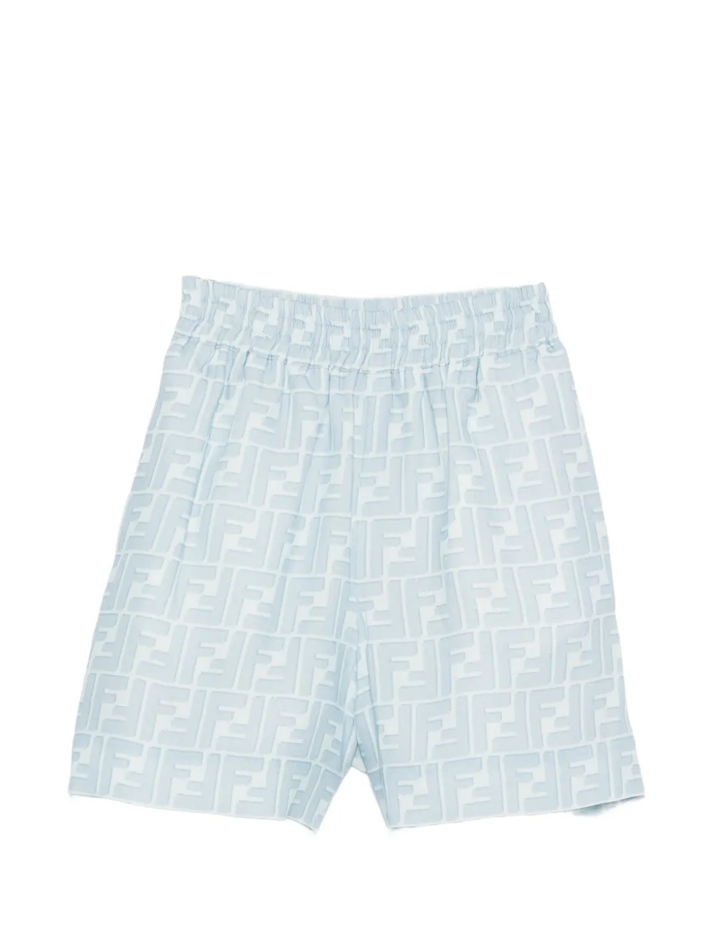 Fendi Kids logo-print shorts - Blu