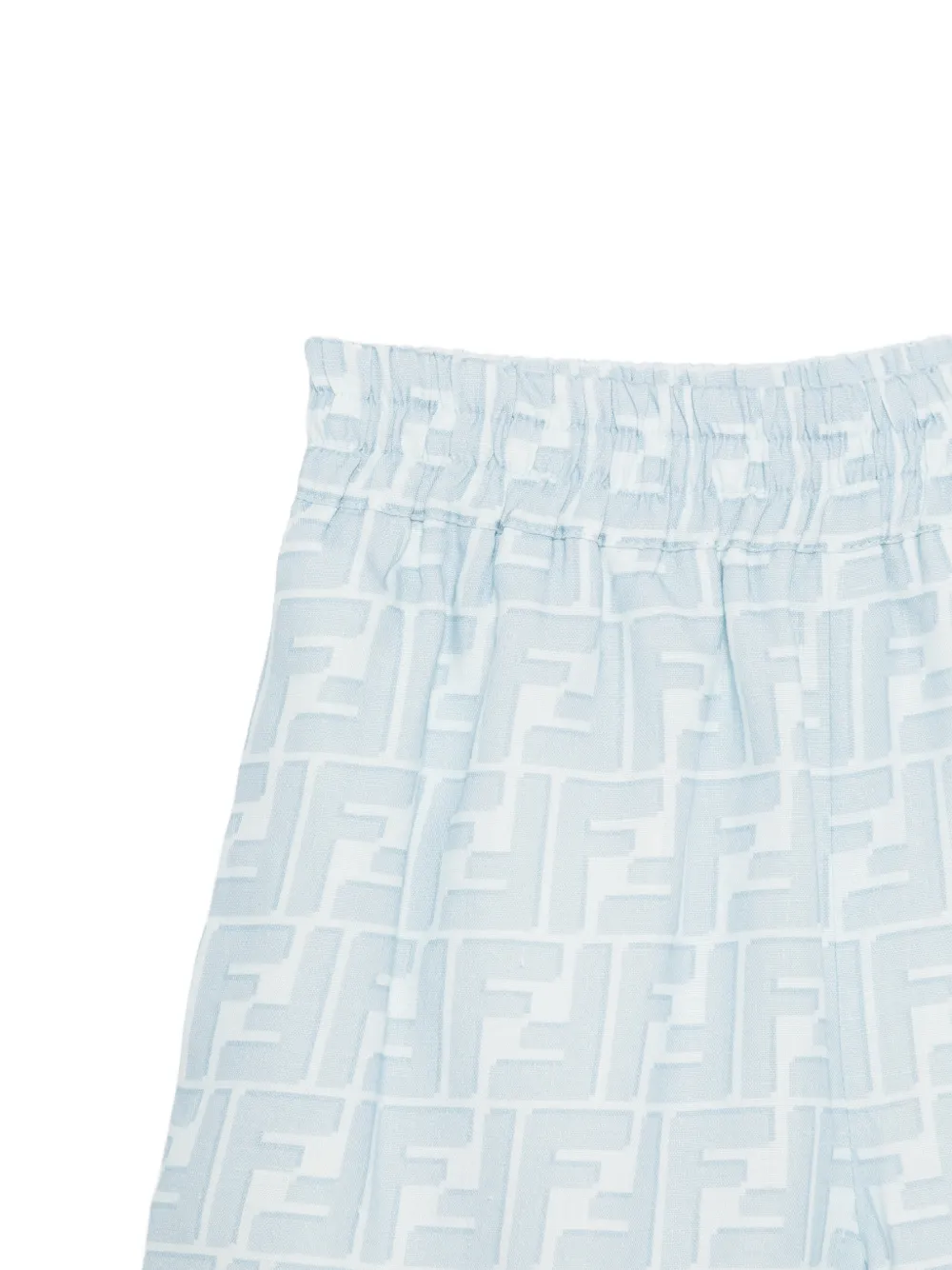 Fendi Kids Shorts met logoprint Blauw