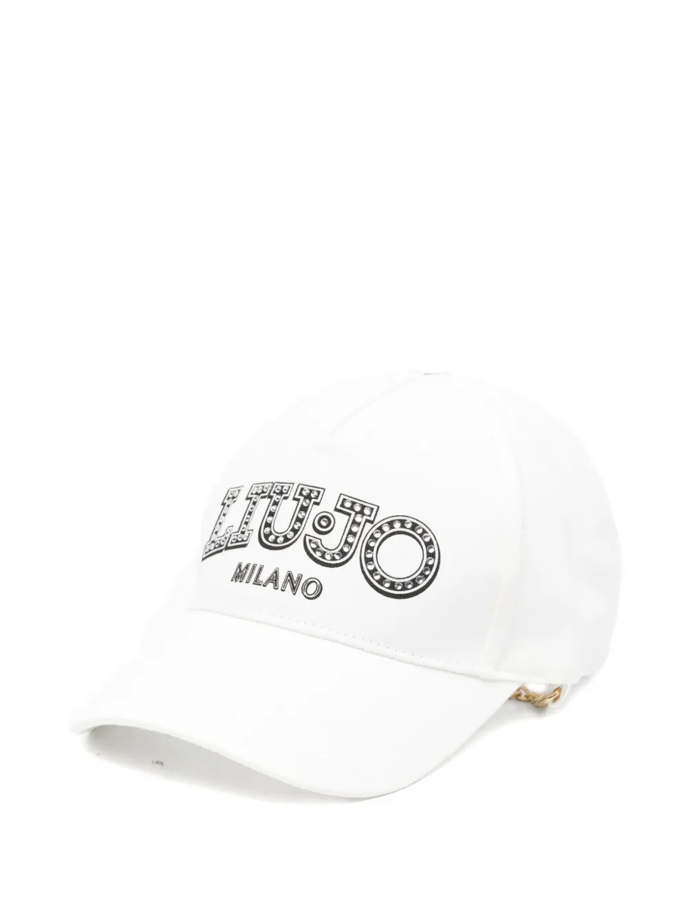 LIU JO rhinestone-embellished chain-detail baseball cap - Weiß