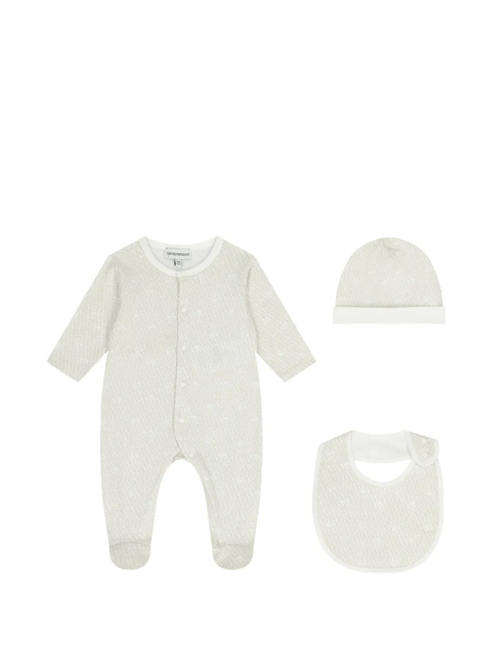 Emporio Armani Kids logo-print pyjama set (set of three) - Weiß