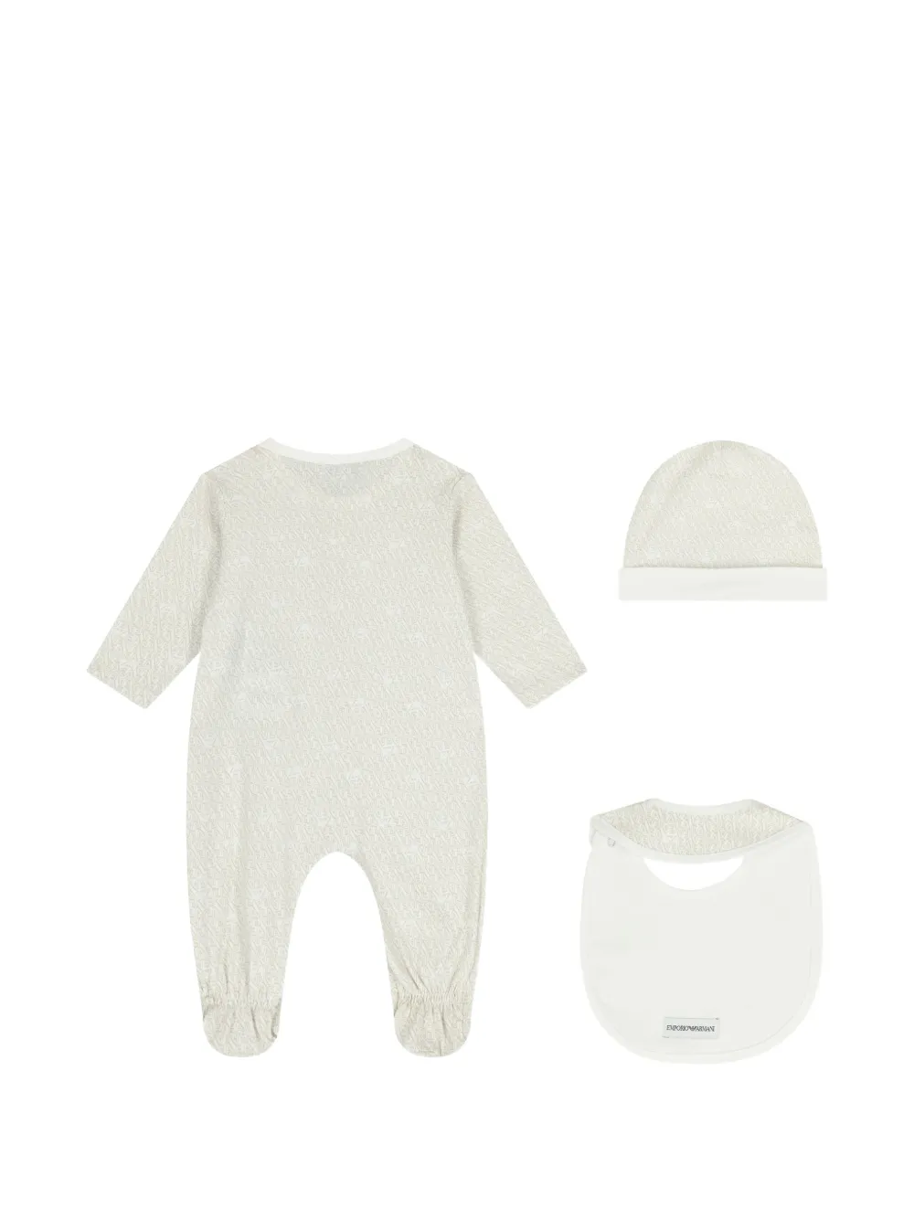 Emporio Armani Kids Drie logoprinten pyjama's Wit