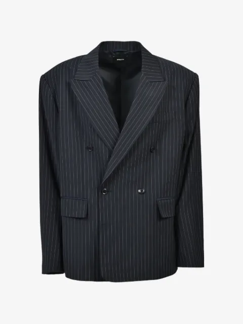 BREATH oversized-fit pinstripe double-breasted blazer