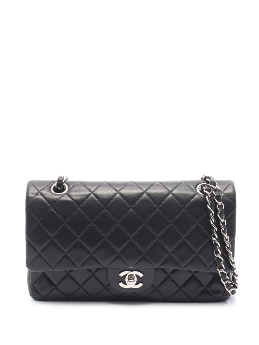 CHANEL Pre-Owned 2002-2003 Medium Classic Lambskin Double Flap shoulder bag - Nero