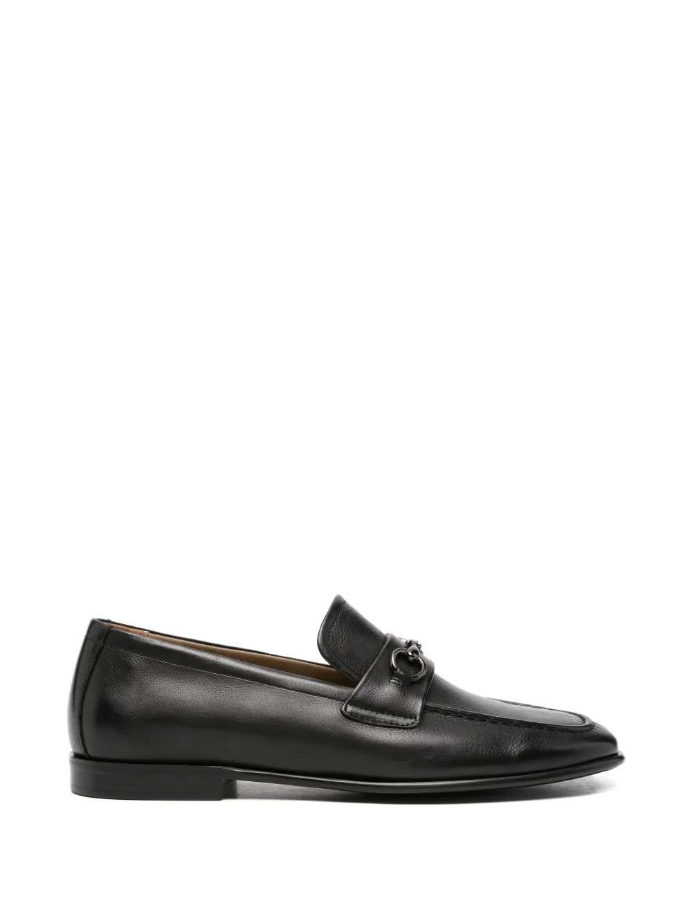 ADRIANNA FERETTI horsebit-detail leather loafers - Nero