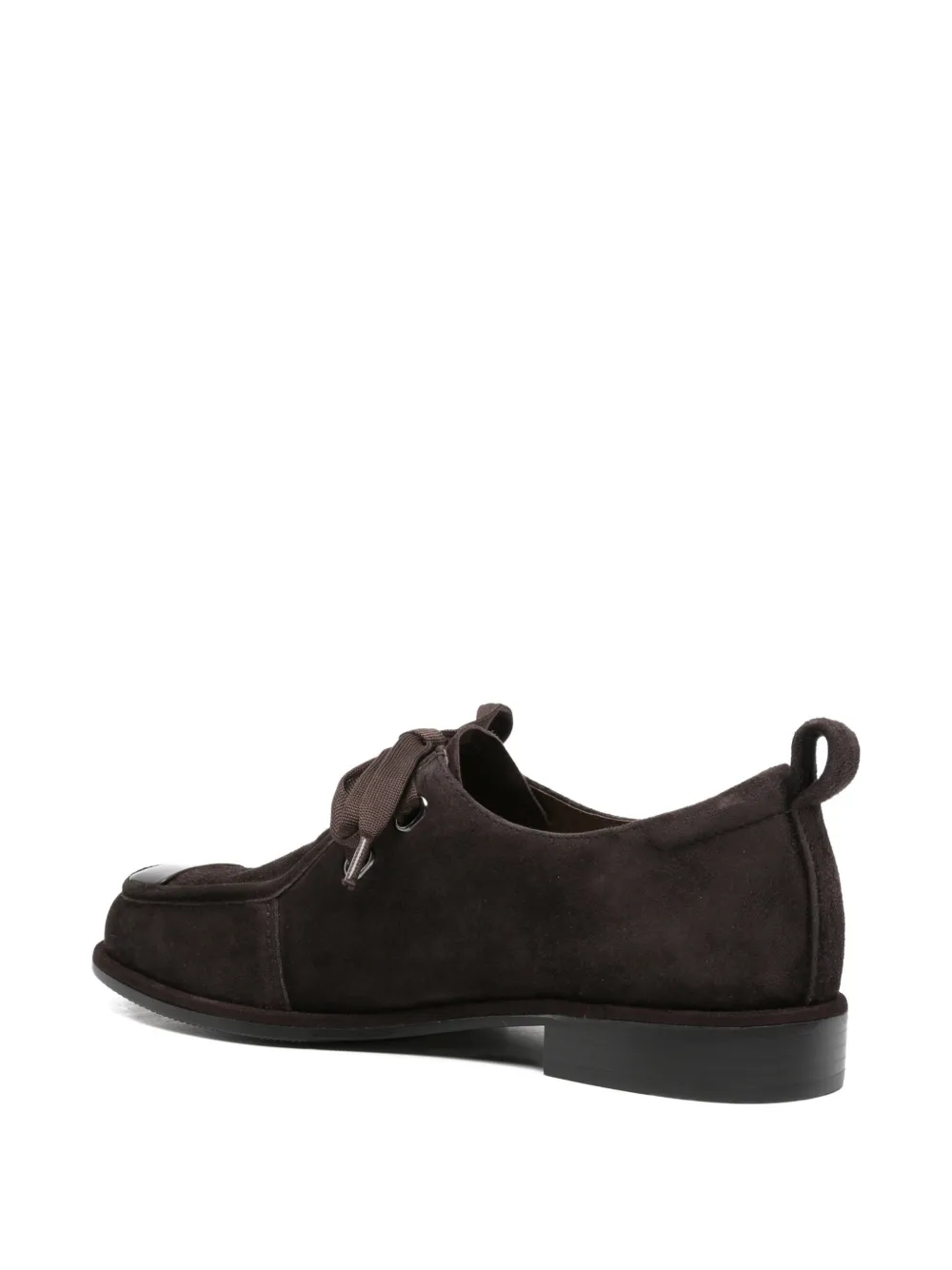 ADRIANNA FERETTI metal toe-cap lace-up fastening derby shoes Bruin