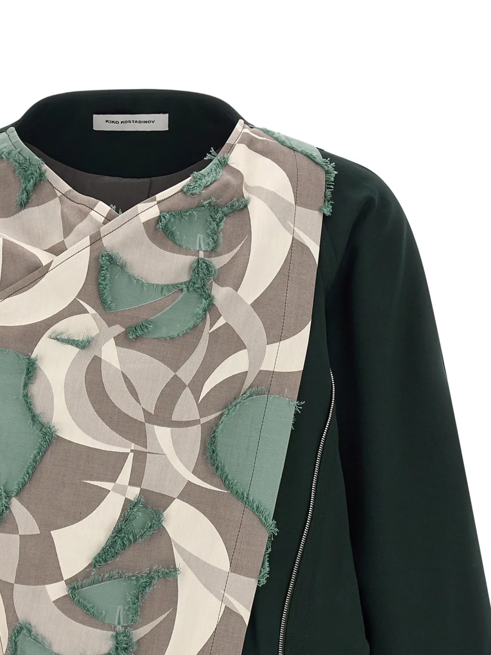 Kiko Kostadinov Csomor blouse met geometrisch patroon Groen