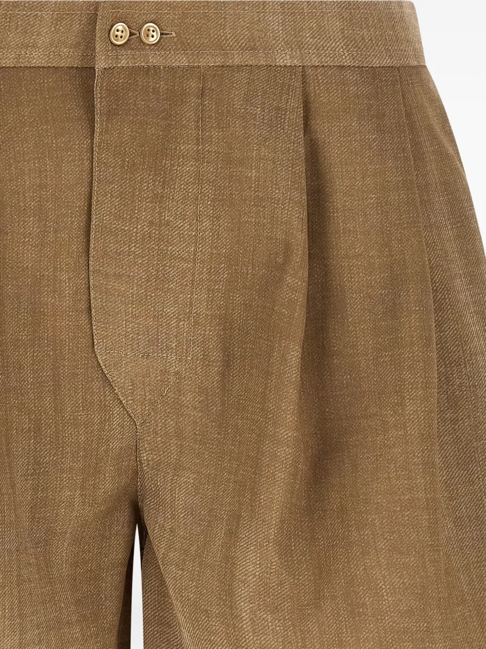 Ermanno Scervino Geplooide shorts Bruin