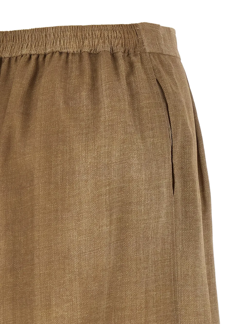 Ermanno Scervino Geplooide shorts Bruin