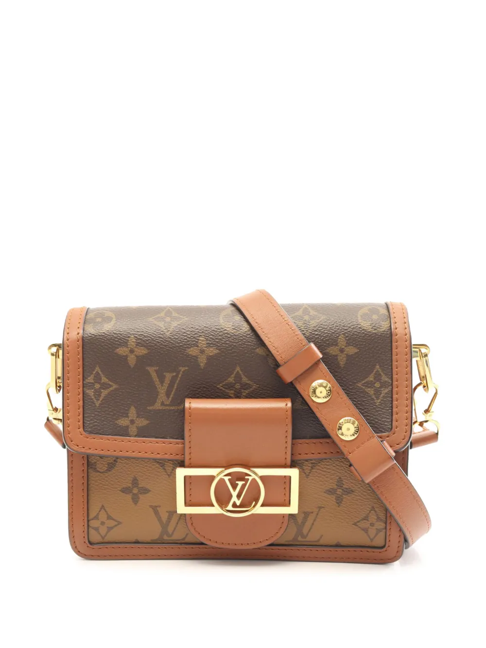 Louis Vuitton Pre-Owned 2021-2026 Monogram Reverse Mini Dauphine satchel - Marrone