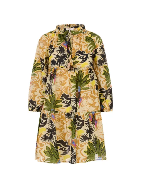 Anjuna Clara embroidered-silk kaftan beach dress