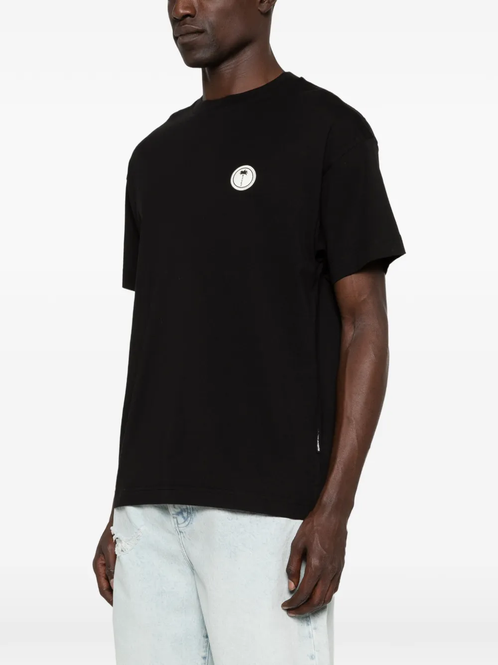 Palm Angels T-shirt met logopatch Zwart