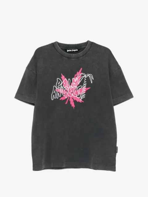 Palm Angels 褪色效果logo印花T恤