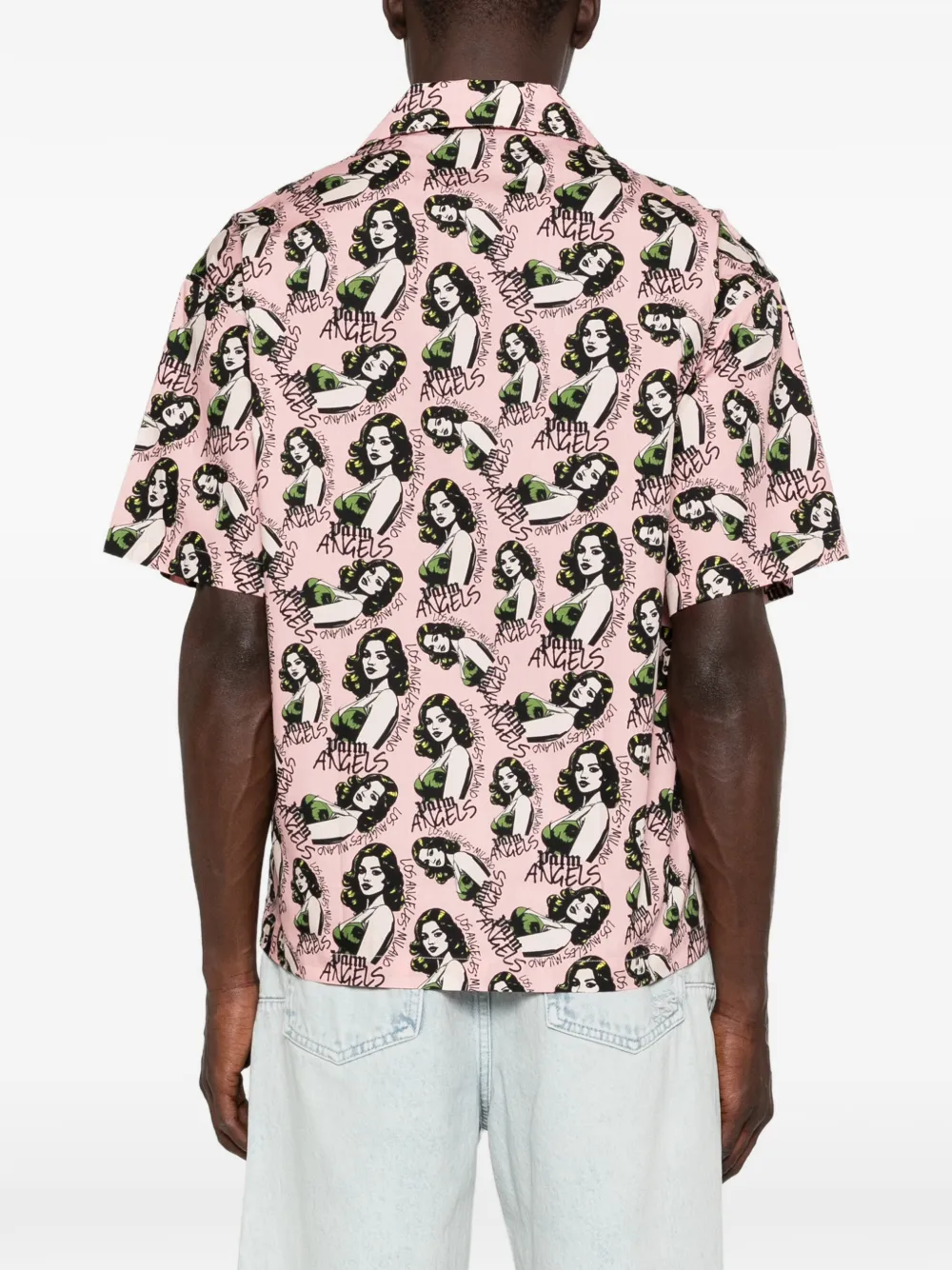 Palm Angels Overhemd met grafische print Roze