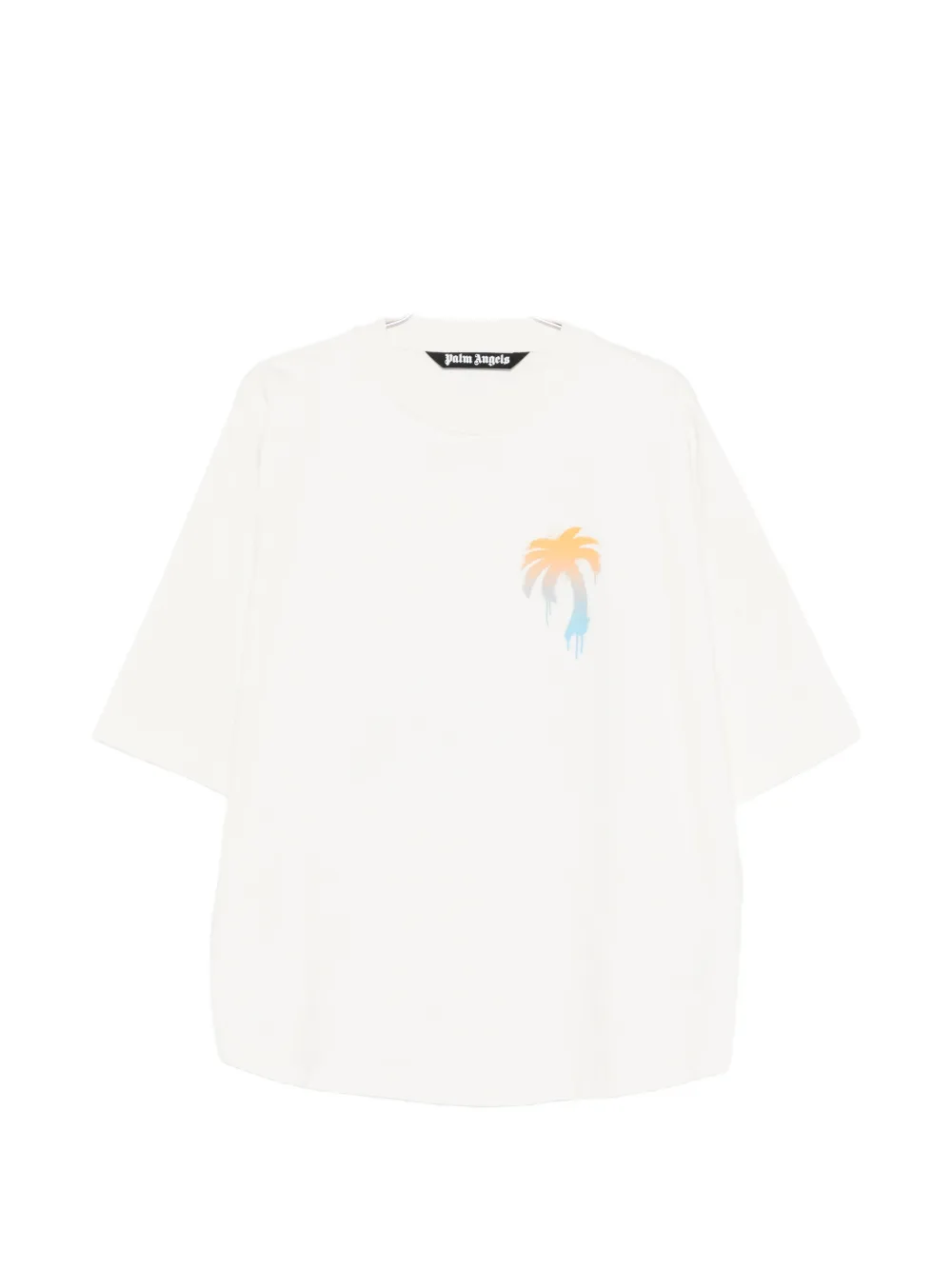 Palm Angels palm tree-print T-shirt - Bianco