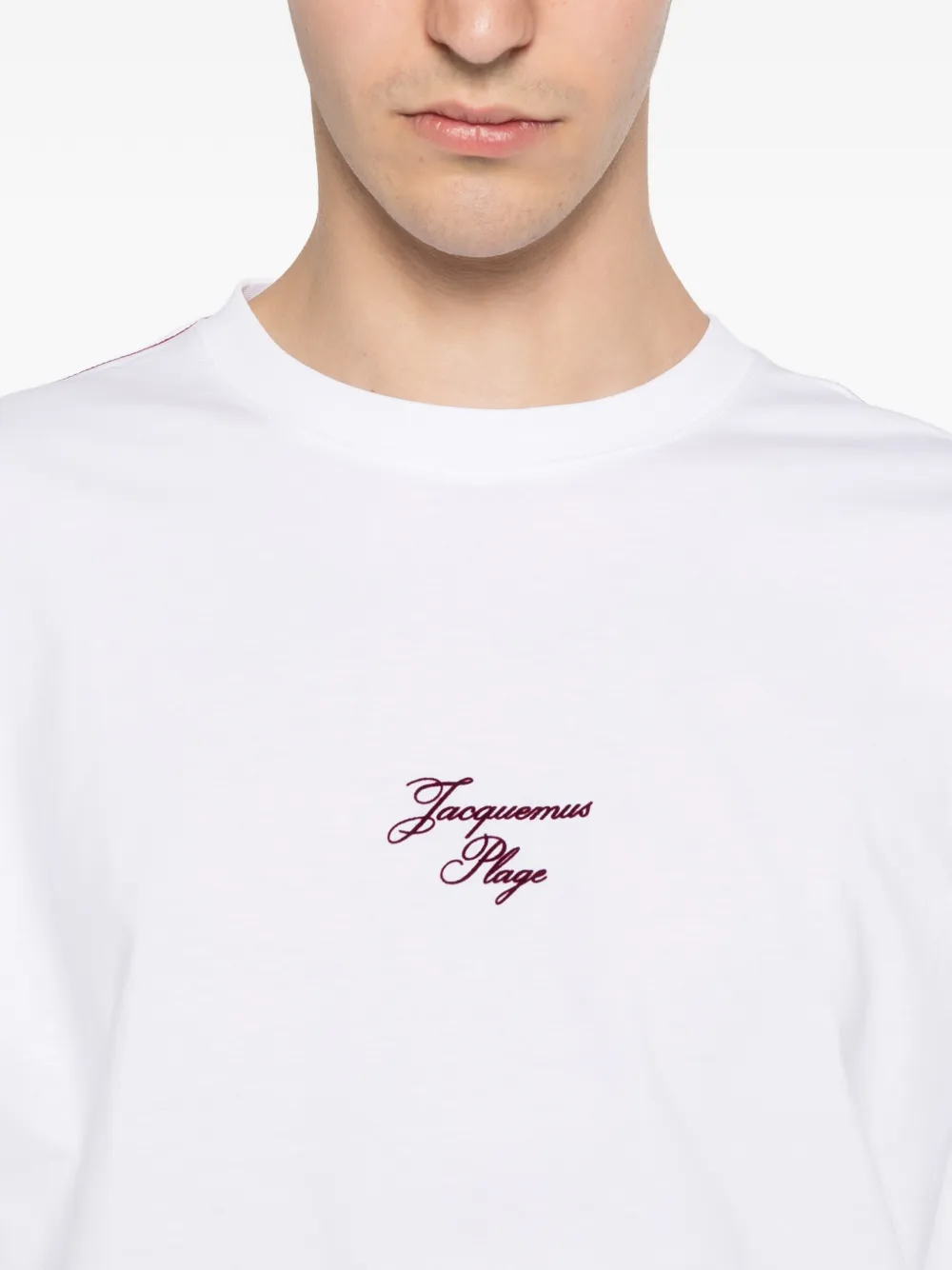 Jacquemus T-shirt met geborduurd logo Wit