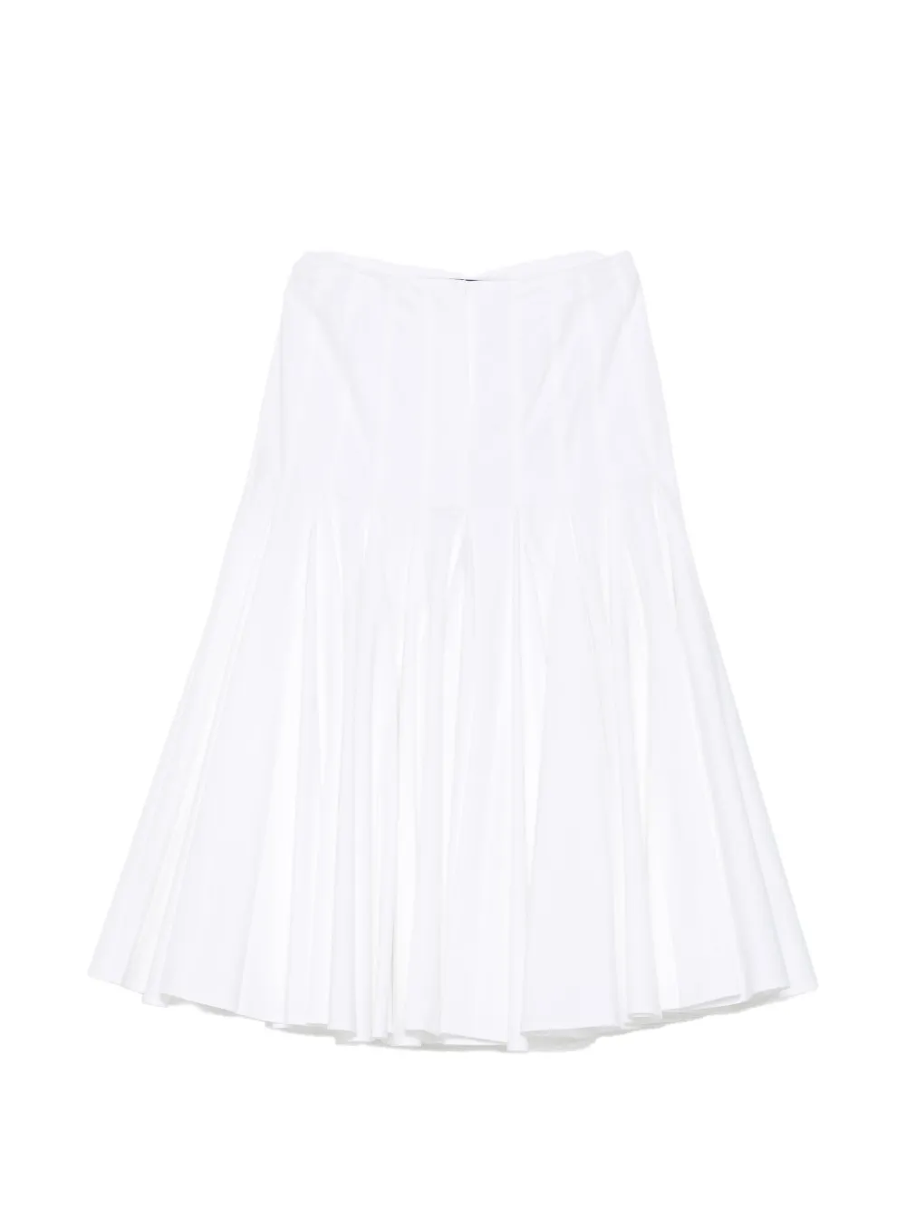 Jacquemus pleated A-line midi skirt - Bianco