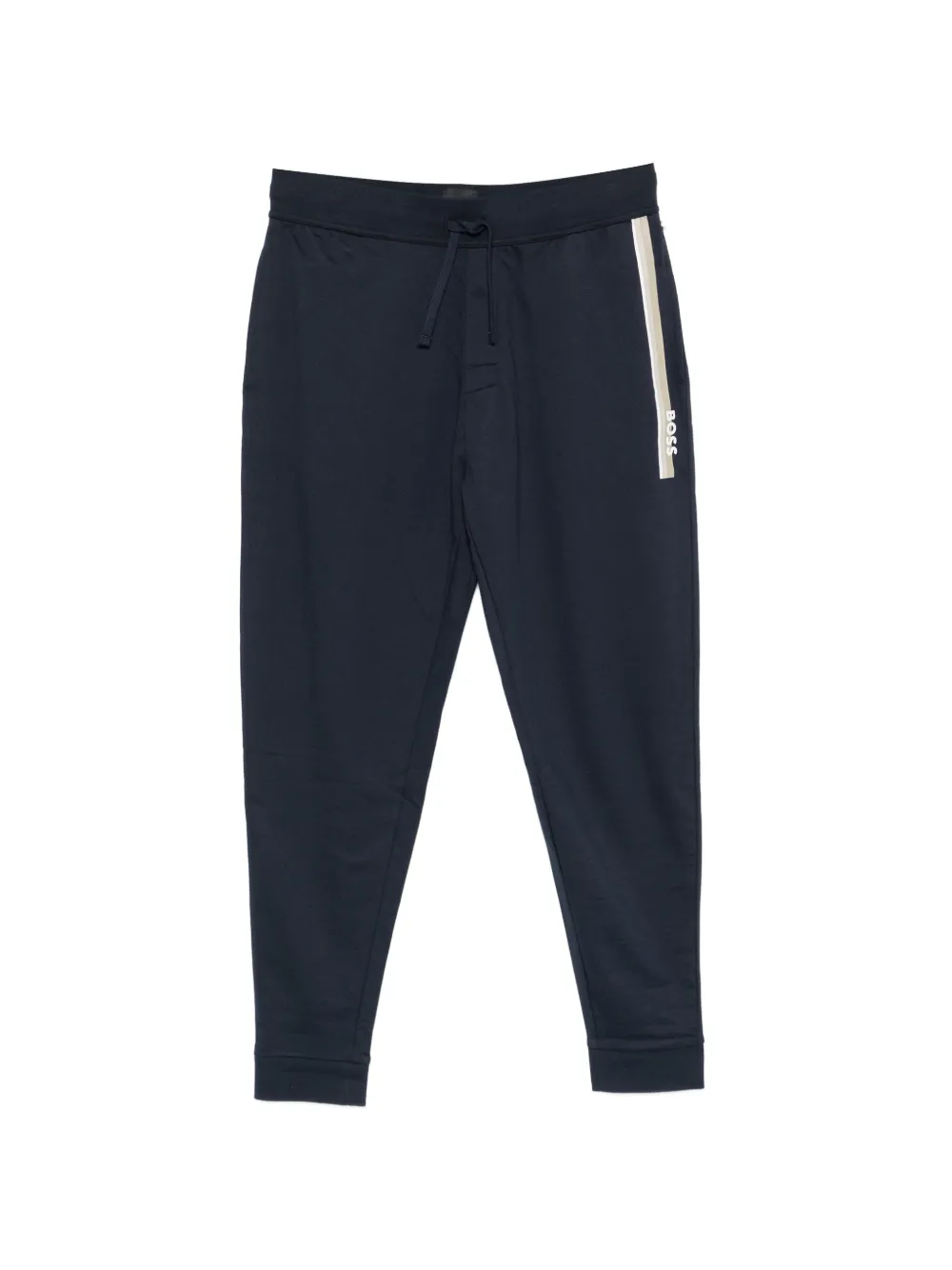 BOSS Authentic logo-print side-stripe track pants - Blu