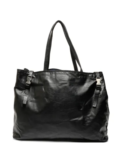 Prada Pre-Owned 2000-2020s debossed logo buckle-detail tote bag