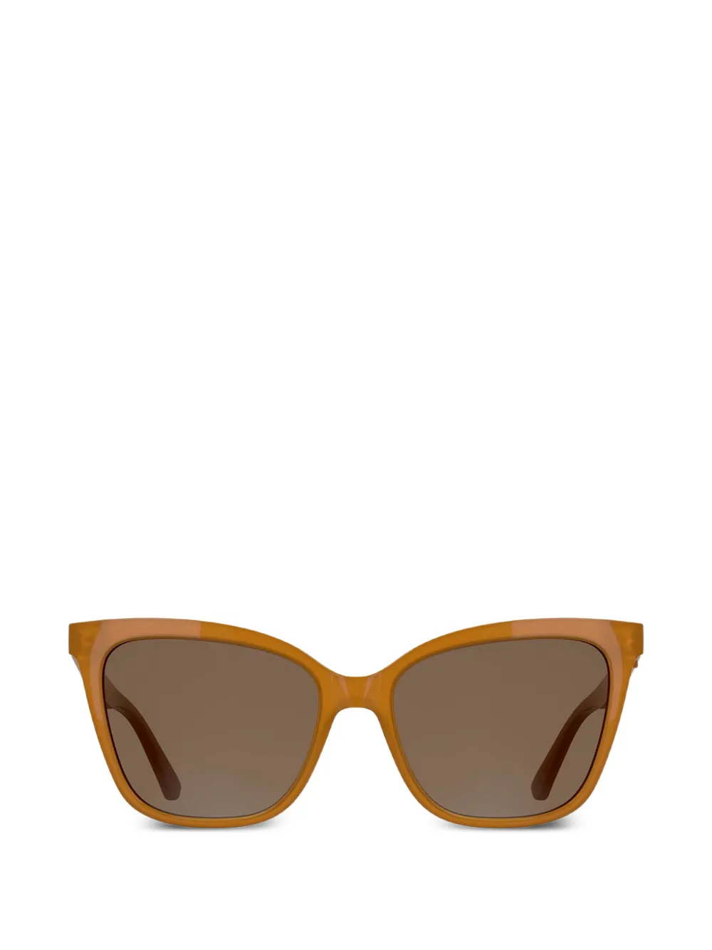 Karl Lagerfeld Cat-Eye-Sonnenbrille mit Logo-Schild - Orange