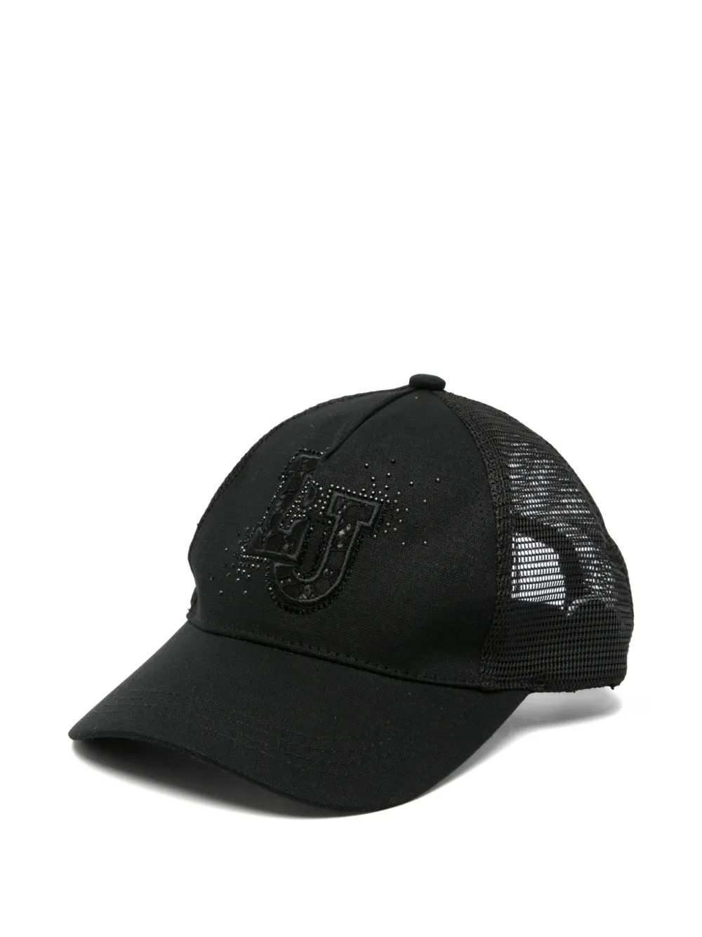 LIU JO rhinestone-embellished mesh-panel baseball cap - Schwarz