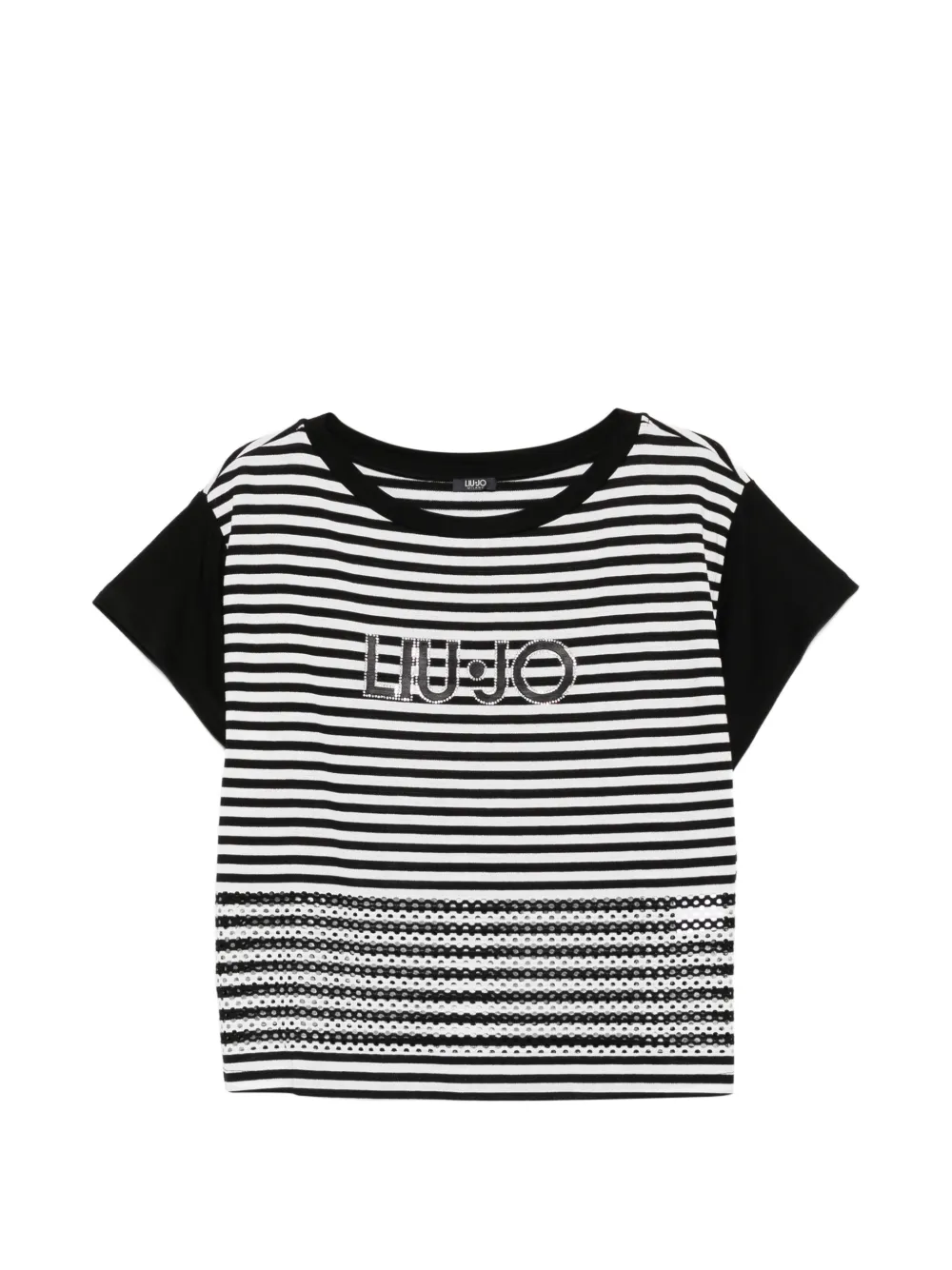 LIU JO striped T-shirt - Schwarz