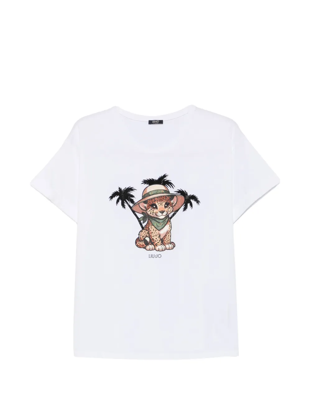 LIU JO leopard-print T-shirt - Bianco