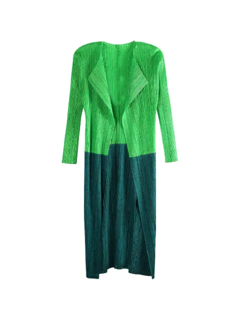 Pleats Please Issey Miyake Swing colour-block coat