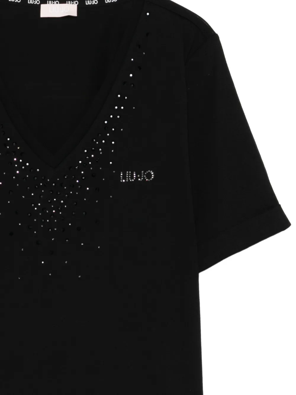 LIU JO T-shirt met stras Zwart