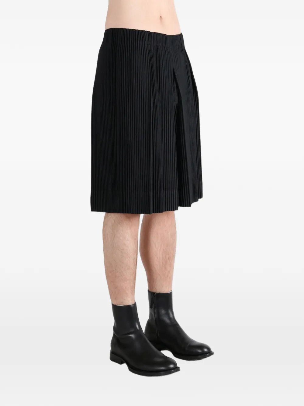 Issey Miyake Plooibroek met wijde pijpen Zwart