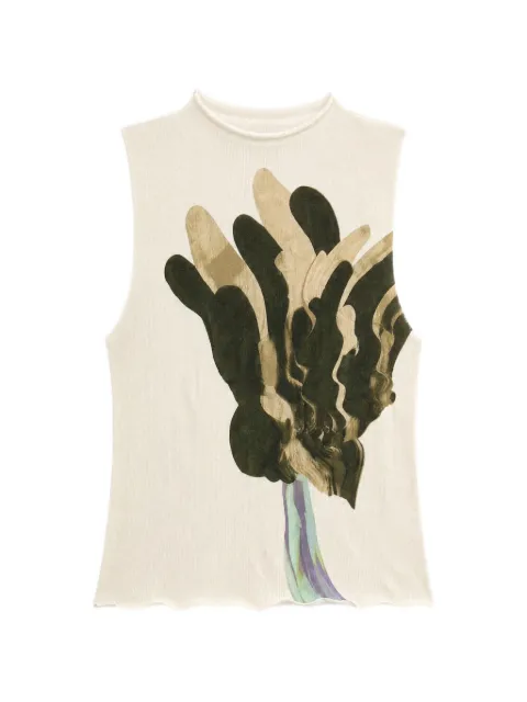Issey Miyake Gestural graphic-print top