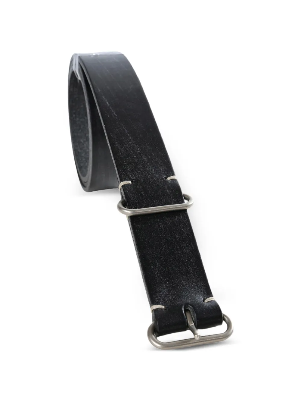 Margaret Howell Minimal buckle-fastening Leather Belt | Black