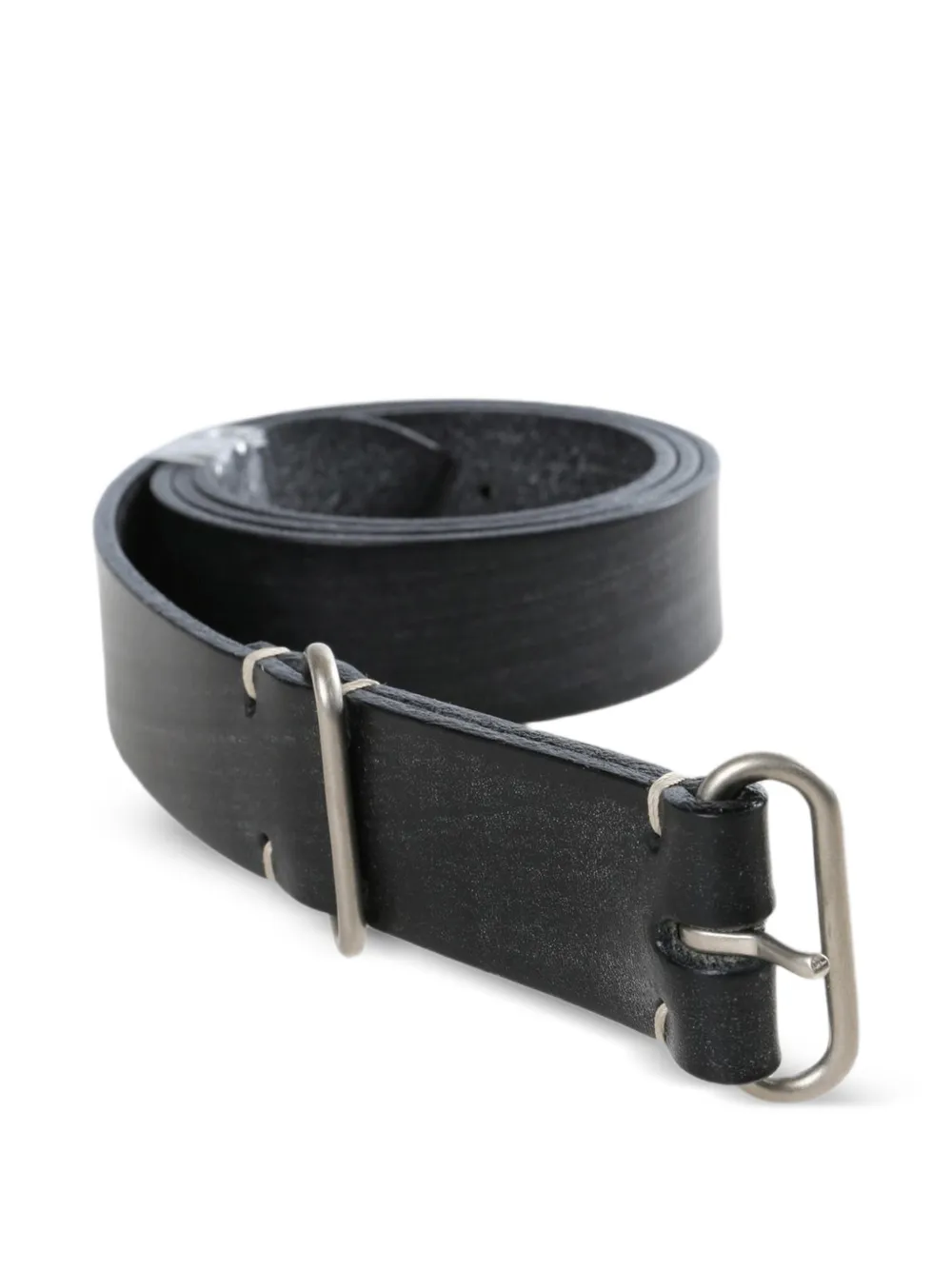 Margaret Howell Minimal buckle-fastening leather belt - Schwarz