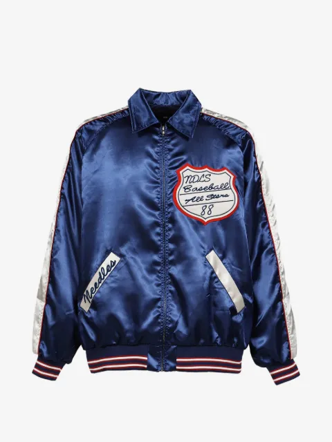 Needles logo-patch bomber jacket
