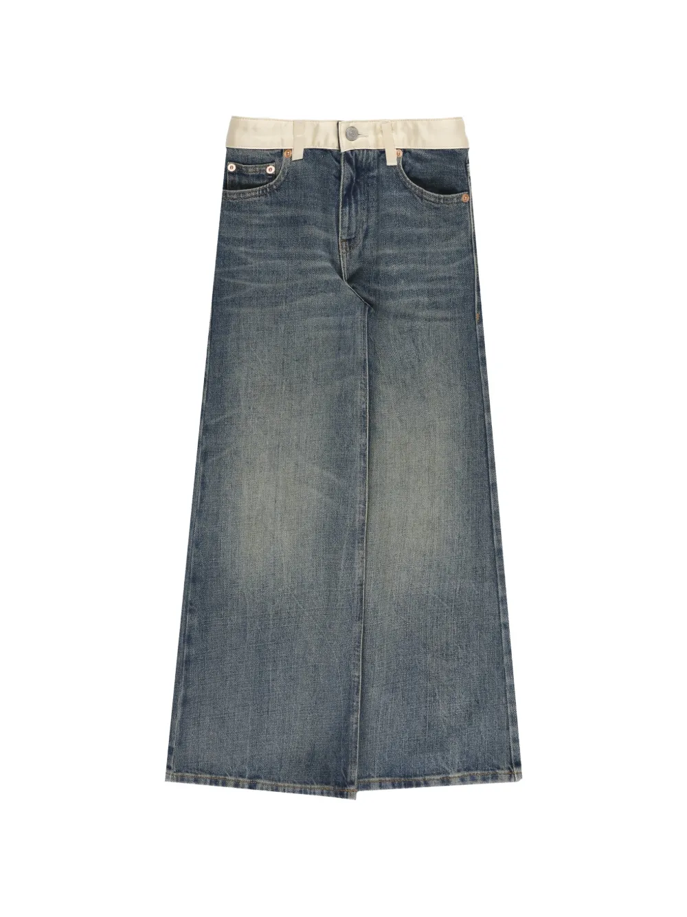 MM6 Maison Margiela Kids contrasting-trim skirt - Blu