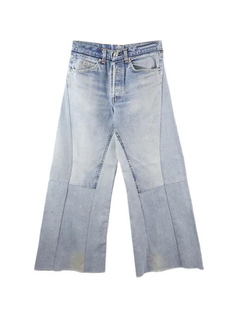 Readymade patchwork faded-effect jeans