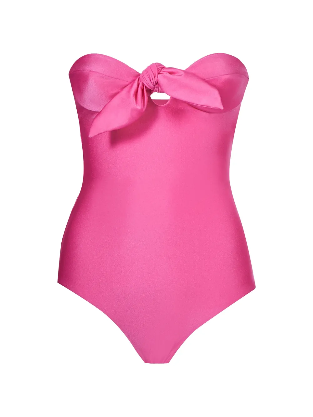 Taller Marmo Alligator knot-detail swimsuit - Rosa