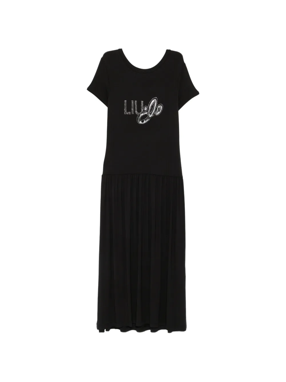 LIU JO logo-embellished V-neck dress - Schwarz