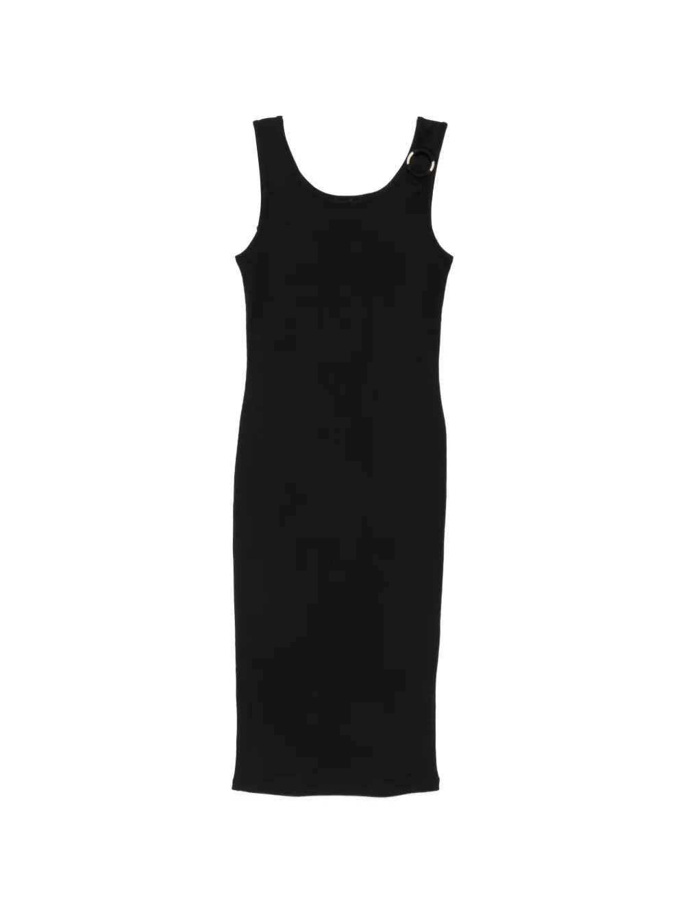 LIU JO logo-embroidered midi dress - Nero