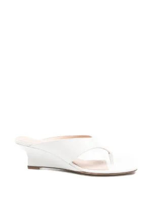 Gianvito Rossi レザーミュール | ホワイト | FARFETCH JP