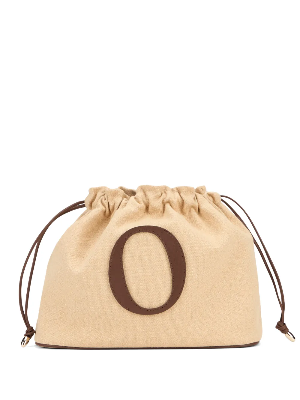 Orciani logo-patch drawstring tote bag - Toni neutri